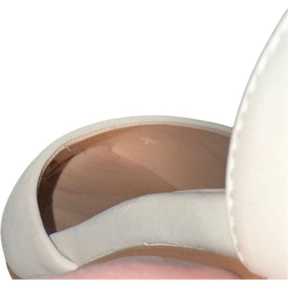 Kurt Geiger London Burlington Leather In Bone Block Heels Size 37.5 = US Size 7 - Picture 13 of 14